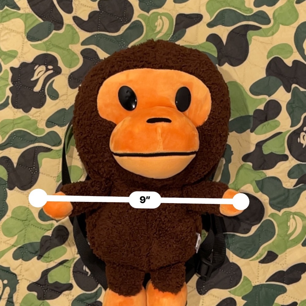 Bape A Bathing Ape Baby Milo Plush Backpack - Picture 8 of 8